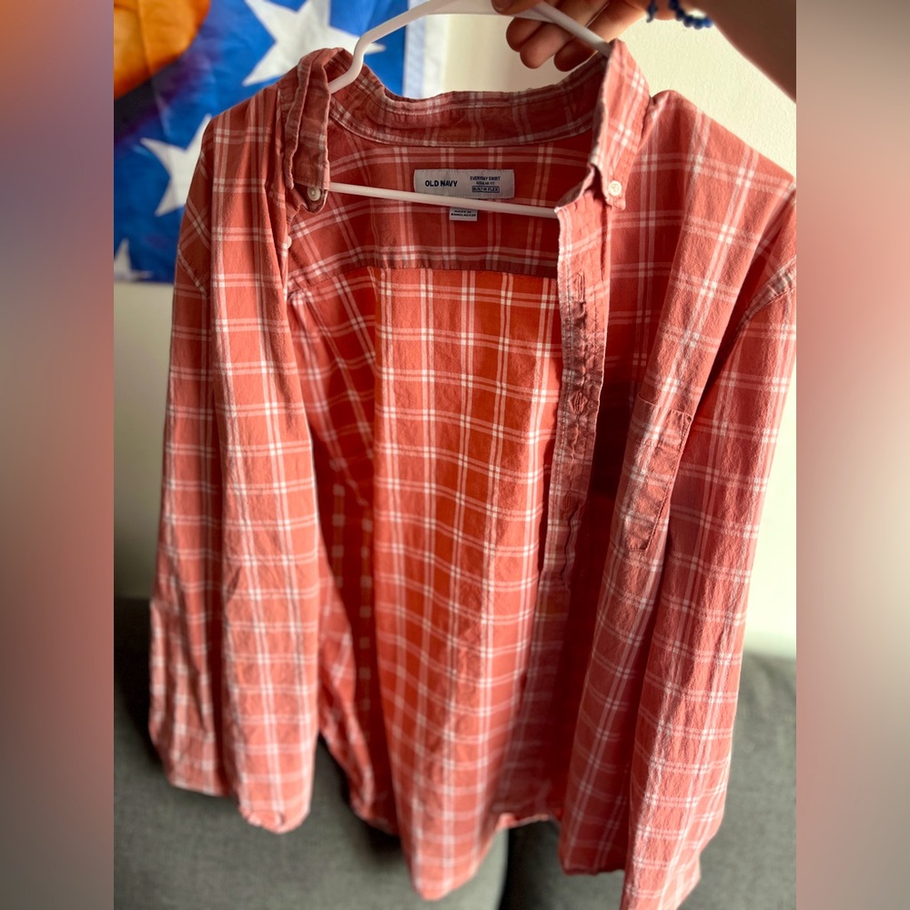 Used Men’s Old Navy Flannel | XL | Peach